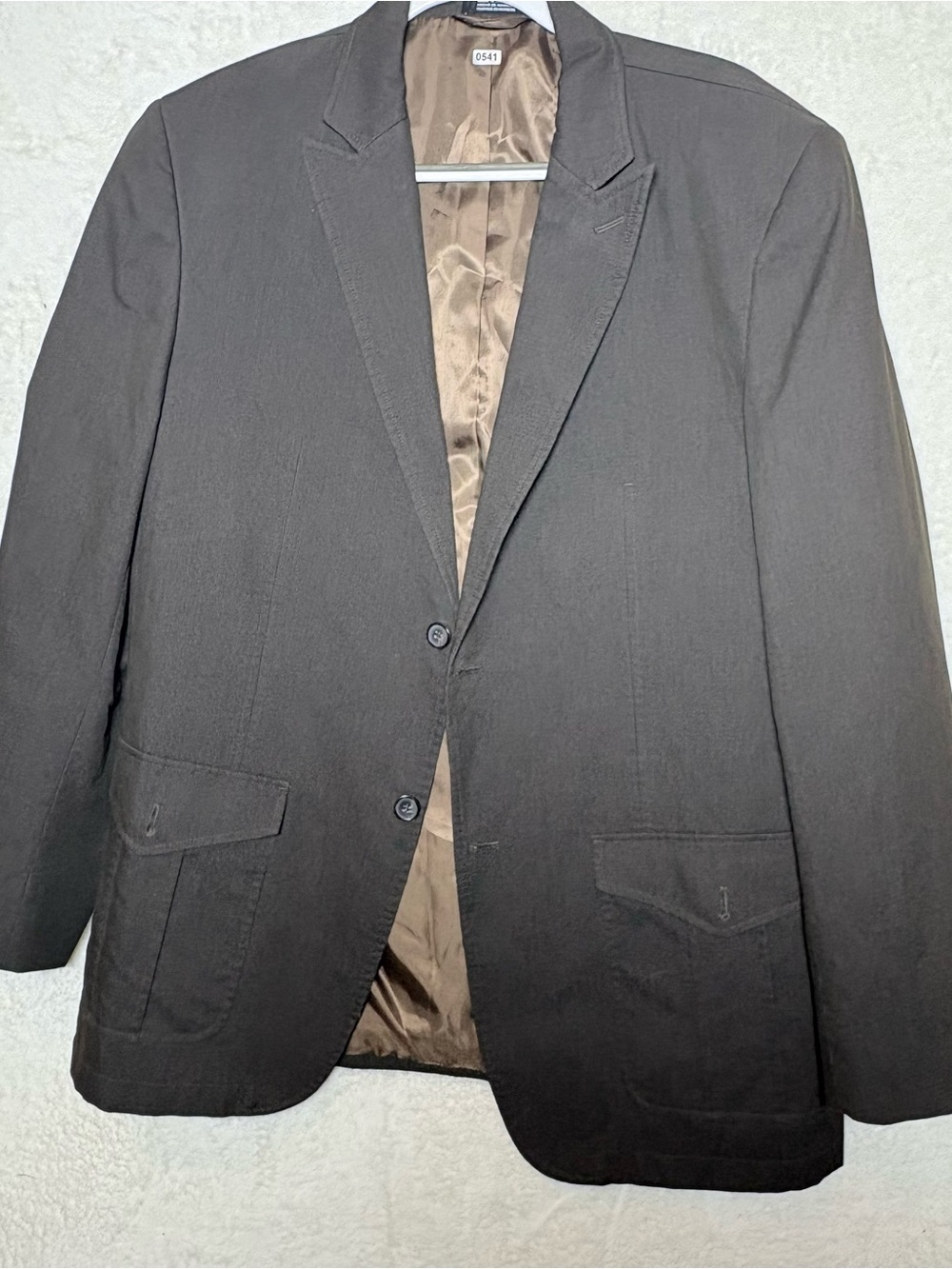 Claiborne Men's gray-brown Blazer - Classic Two-Button Suit Jacket Size 44 0541